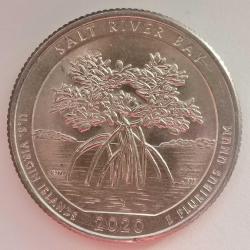 AMERİKA  2020 P  25 CENT ÇEYREK DOLAR  HATIRA Güzel Amerika Çeyrekleri - Tuz Nehri Körfezi