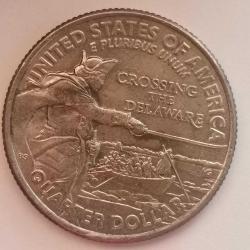 AMERİKA  2021 P  25 CENT ÇEYREK DOLAR  HATIRA George Washington - Delaware'i Geçmek
