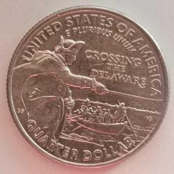 AMERİKA  2021 D  25 CENT ÇEYREK DOLAR  HATIRA  George Washington - Delaware'i Geçmek