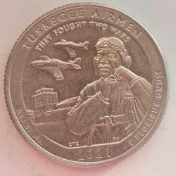 AMERİKA  2021 D    25 CENT ÇEYREK DOLAR  HATIRA  Güzel Amerika Çeyrekleri - Tuskegee Airmen Ulusal Tarihi Bölgesi