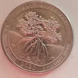 AMERİKA  2020 P    25 CENT ÇEYREK DOLAR  HATIRA  Güzel Amerika Çeyrekleri - Tuz Nehri Körfezi