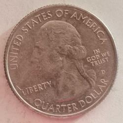 AMERİKA  2020 D     25 CENT ÇEYREK DOLAR     HATIRA  Güzel Amerika Çeyrekleri - Amerikan Samoası Ulusal Parkı