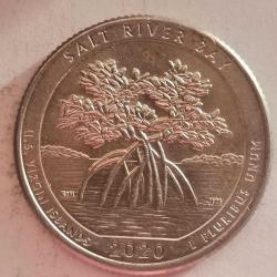AMERİKA  2020  P     25 CENT ÇEYREK DOLAR     HATIRA Güzel Amerika Çeyrekleri - Tuz Nehri Körfezi
