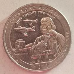 AMERİKA  2021  D     25 CENT ÇEYREK DOLAR     HATIRA  Güzel Amerika Çeyrekleri - Tuskegee Airmen Ulusal Tarihi Bölgesi