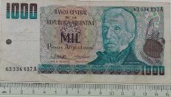 1983 ARJANTİN 1000 PESO ORİJİNAL KAĞIT PARASI 63.336.437A SERİ NOLU ÇOK NADİRDİR