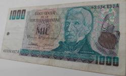 1983 ARJANTİN 1000 PESO ORİJİNAL KAĞIT PARASI 63.336.437A SERİ NOLU ÇOK NADİRDİR