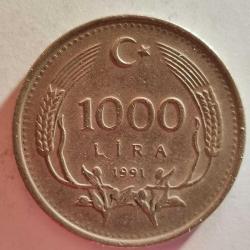 TÜRKİYE  1991   1000  LİRA