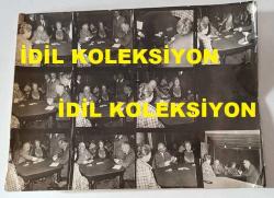 TÜRKİYE CUMHURİYETİ 2. CUMHURBAŞKANI İSMET İNÖNÜ'NÜN ORİJİNAL AJANS BASIN FOTOĞRAFI - 24 x 18 cm EBADINDA - İSMET İNÖNÜ EŞİ MEHVİBE İNÖNÜ'YLE BİRLİKTE BİR MASADA YER ALIRKEN ÇEKİLMİŞ 11 FARKLI KARE TEK FOTOĞRAFTA. HER BİR KARE 6 x 5,5 cm EBADINDADIR. MART 1972