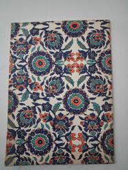 BAB-İŞ DEFTER SANAYİİ / Eski dönem, Çizgili DEFTER ( 38 Yaprak 76 Sayfa )  - 15.5/22 cm.  ( Seri :Türk Çini Motifleri )