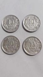 4 ADET  1981  TÜRKİYE  10  LİRA