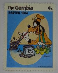 Disney GoofY Pulu - Gambiya Damgasız Haliyle Parça Pul