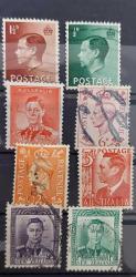 İngiltere- Avustralya- Yeni Zelanda- 1936-1950 Kral  Edward ve VI George pulları- damgalı