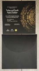 İSTANBUL ÜNİVERSİTESİ TÜRKİYE ve GÜNEY ASYA MÜSLÜMANLARI SEMPOZYUM-SERGİ DAVETİYESİ. ZARFI İÇİNDE.