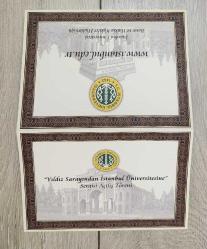 YILDIZ SARAYINDAN İSTANBUL ÜNİVERSİTESİNE SERGİ AÇILIŞI DAVETİYESİ.