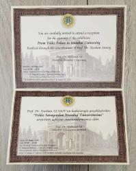 YILDIZ SARAYINDAN İSTANBUL ÜNİVERSİTESİNE SERGİ AÇILIŞI DAVETİYESİ.