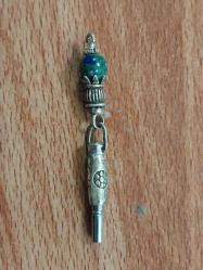 Cep Saati Kurma Anahtarı, 3 Numara Gümüş Cep Saati Kurma Anahtarı. 5,5 cm.