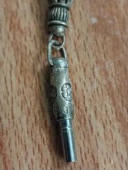 Cep Saati Kurma Anahtarı, 3 Numara Gümüş Cep Saati Kurma Anahtarı. 5,5 cm.