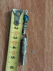 Cep Saati Kurma Anahtarı, 3 Numara Gümüş Cep Saati Kurma Anahtarı. 5,5 cm.