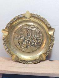 ESKİ PİRİNÇ DÖKÜM AVRUPA PURO SİGARA İÇİN KÜLLÜK-KÜL TABLASI