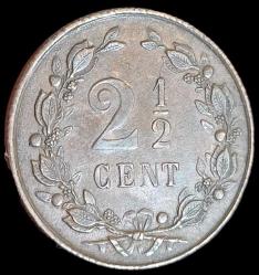 Hollanda 1880 2'5 Cent 4 gr