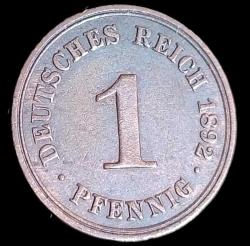 Almanya 1892 1 Pfennig