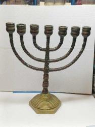 PİRİNÇ AYAKLI 7 KOLLU BRONZ MUMLUK