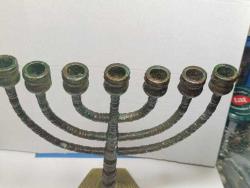 PİRİNÇ AYAKLI 7 KOLLU BRONZ MUMLUK