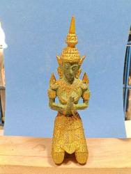 P85----BRONZ METAL TAYLAND ANJALİ MUDRA HEYKELİ