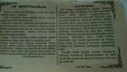 7 Ocak 2006-Orijinal Takvim Yaprağı-Doğum Günü-Söz,Nişan,Nikâh,Düğün ve Önemli Günler Hediyesi-Bizim Anadolu Takvimleri-Ayet-Hadis(Zariyat Suresi,13)(Demokrat Parti Kuruldu(1946)Çeçenistan'da katliam:70 ölü(1996))-Abdulbaki,Aliye-Ey Müslümanlar-Ali Kuşçu