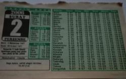 2 Şubat 2006-Orijinal Takvim Yaprağı-Doğum Günü-Söz,Nişan,Nikâh,Düğün ve Önemli Günler Hediyesi-Bizim Anadolu Takvimleri-Ayet-Hadis(Hz.Ali(r.a.))(Konya'da 11 katlı Zümrüt Apartmanı yanlış imar yüzünden çoktü;92 ölü.(2004))-Abdulvahid,Ceyda-Akçakoca