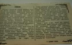 11 Şubat 2006-Orijinal Takvim Yaprağı-Doğum Günü-Söz,Nişan,Nikâh,Düğün ve Önemli Günler Hediyesi-ERAŞ Hizmet Takvimi-Ayet-Hadis(Hadis-i Şerif)(Zürih Antlaşması(1959))-Abdusselam,Fahiye-Fıkıh