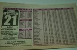 21 Şubat 2006-Orijinal Takvim Yaprağı-Doğum Günü-Söz,Nişan,Nikâh,Düğün ve Önemli Günler Hediyesi-Bizim Anadolu Takvimleri-Ayet-Hadis(Hz.Ali(r.a.)(Kur'an-ı Kerim'in Türkçe'ye çevrilmesi TBMM'de kabul edildi(1925))-Ammar,Habibe-Haram-Gözde Yabancı Cisim
