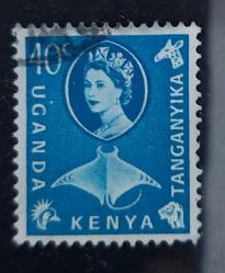 İngiliz sömürgesi Kenya -Uganda-Tanganika-damgalı