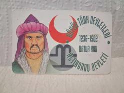 TELEFON KARTI BÜYÜK TÜRK DEVLETLERİ BÜYÜK ALTINORDU DEVLETİ 1236-1502 EYLÜL 2001 KOLEKSİYONLUK TÜRK TELEKOM 50 KONTÜR İÇİNDE KONTÜR YOKTUR HALİYLE ADET FİYATIDIR