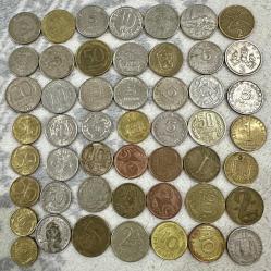 Eski Kolleksiyonluk Avrupa ülkeleri karışık 50 adet madeni paralar ÇT