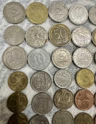 Eski Kolleksiyonluk Avrupa ülkeleri karışık 50 adet madeni paralar ÇT