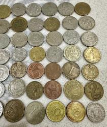 Eski Kolleksiyonluk Avrupa ülkeleri karışık 50 adet madeni paralar ÇT