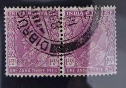 İngiliz sömürgesi Hindistan Kral V. George Dönemi per damgalı