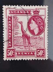 İngiliz sömürgesi Kenya -Uganda-Tanganika-damgalı