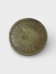 1948 TC 25 kuruş madeni para yorgun