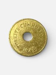 1948 TC 2 1/2 kuruş delikli madeni para ÇT