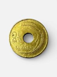 1949 TC 2 1/2 kuruş delikli madeni para-ÇT