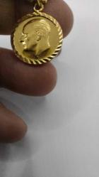 ALTIN KAPLAMA DARPHANE ''FİYONKLU ATATÜRK ROZETİ'' ,ÇOK ENDER 393