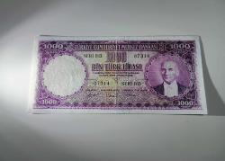 5. Emisyon 1000 lira mor binlik nadir