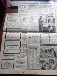 Hürriyet Gazetesi - Turkish Newspaper - 13 Şubat 1972 - CHP ortak grup toplantısında Bülent Ecevit'i suçlayan İsmet İnönü artık perde kalksın dedi - İsmet İnönü ve Bülent Ecevit'in barışması için önerge verildi - Adalet Partisi'nin 12. Kuruluş yıldönümü şarkılı türkülü gecede kutlandı  Fotoğraf - Adalet partililer Özellikle halk türküeri sanatçısı Yıldız Ayhan'ı dinlerken coşmuşlardır Fotoğrafı - gecenin ilginç anlarından biri de üzerine kıratlı elbise giymiş bir çocuğun Süleyman Demirel Nazmiye Demirel çiftinin ilgisi ile karşılaşması oldu Fotoğraf - Hürriyet Londra muhabiri Nuyan Yiğit Adana konferansının kayıtları için günlerce İngiliz arşivlerinde çalıştı Fotoğrafı - İstanbul Ankara İzmir Radyosu Programı - Tarkan yazan ve çizen Sezgin Burak - gurbetteki sevgili yazan ve çizen Faruk Geç - püf noktası hazırlayan Leyla Soykut - Alain Delon Mireille D'Arc için 40 bin liraya gece elbisesi aldı Fotoğrafı - öldürülen EOKA lideri Polikarpos Yorgacis'in eşi kocasının arkadaşıyla evleniyor
