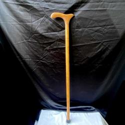 Ahşap El Oyma Mahmuzlu Baston