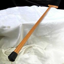 Ahşap El Oyma Mahmuzlu Baston