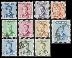 +++  IRAK FİSKAL KRAL FAYSAL II     1954     11 ÇEŞİT  - DAMGALI