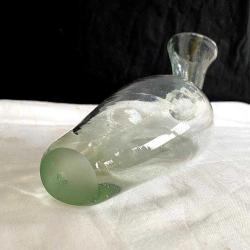 1940 Antika El Yapımı Üfleme Cam Lazımlık