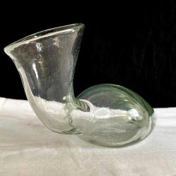 1940 Antika El Yapımı Üfleme Cam Lazımlık